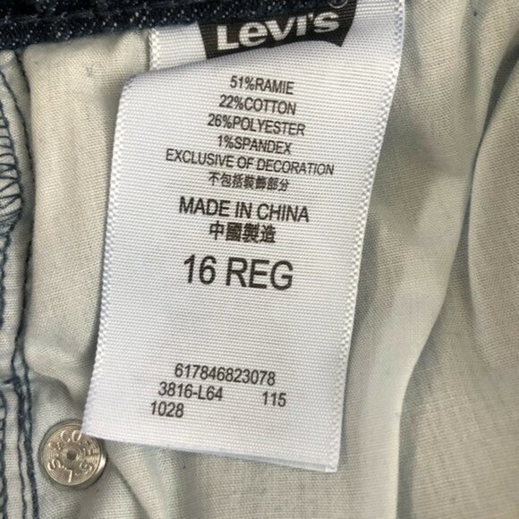 Levi’s Girls Denim Shorts size 16 Blue Shorty - Picture 4 of 10